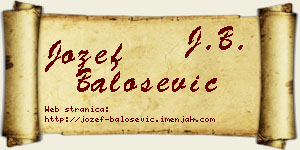 Jožef Balošević vizit kartica